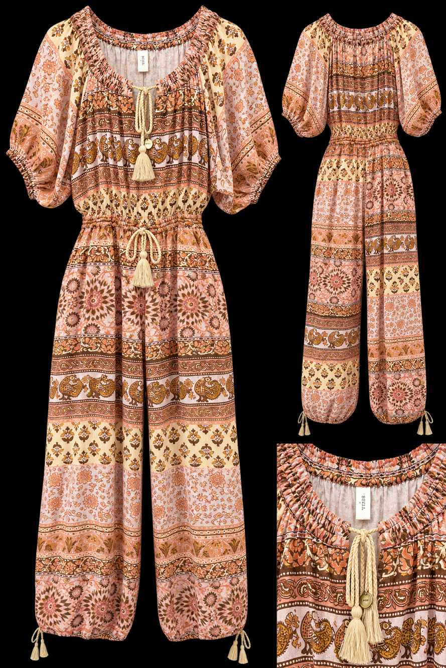 Spell Lovers Beach Jumpsuit in Mauve XS $248 NWOT Spell & The Gypsy